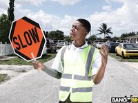 Rose Monroe - Crossing Guard Fucks a Big Butt