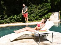 Jennifer Mendez - Big Boobed Hottie  Enjoys Poolside Anal