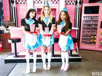 Aria Valencia , Nicole Aria, Riley Reign - Soda Pops and Mil