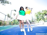 Kenzie Taylor, Mona Azar - Serving Balls