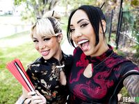 Luna Luxe, Kona Jade - Caught, Stuck, and Fucked