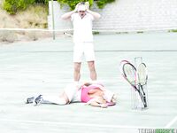 Brandi Bae – Rogue Tennis Ball Produces An Anal Racket