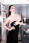 Alison Tyler stripping in kitchen