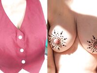 Bettina Riedel clothed and unclothed