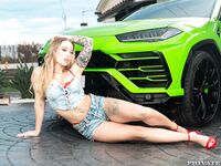 Misha Maver -  Busty Blonde Washes Car and Enjoys Anal