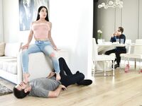 Alex Coal - Sneaky Footjob Under The Table