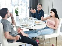 Alex Coal - Sneaky Footjob Under The Table
