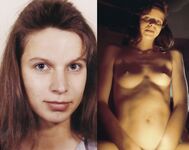 Bettina Riedel clothed and unclothed