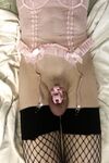 Sissy Kira slut  chastity lingerie and dildo