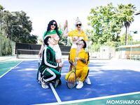 Kenzie Taylor, Mona Azar - Serving Balls