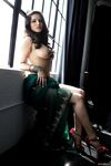 Sunny Leone in Green Saree