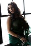 Sunny Leone in Green Saree