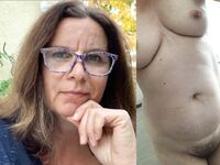 Bettina Riedel clothed and unclothed